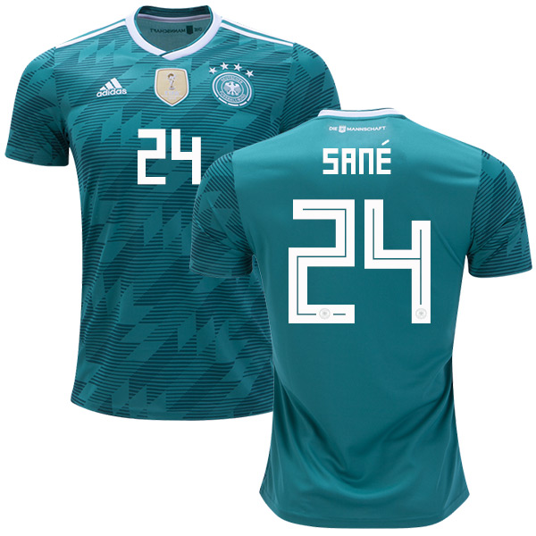 Germany #24 Sane Away Soccer Country Jersey